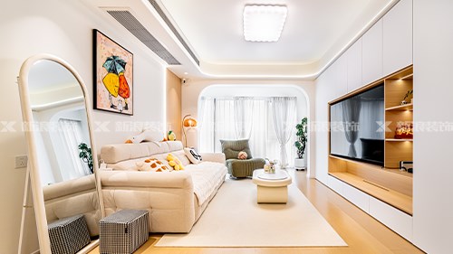 温柔且舒适 103m²奶油原木家yyds|长沙全屋整装